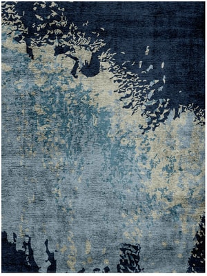 Dawn Dew Rectangle Hand Knotted Bamboo Silk custom handmade rug