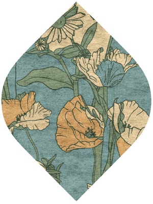 Day Lily Ogee Hand Knotted Bamboo Silk custom handmade rug