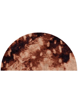 Deer Fur Halfmoon Hand Knotted Bamboo Silk custom handmade rug