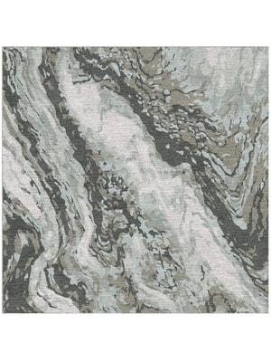 Deluge Square Hand Knotted Tibetan Wool custom handmade rug