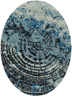 Dendrings Oval Hand Knotted Bamboo Silk custom handmade rug
