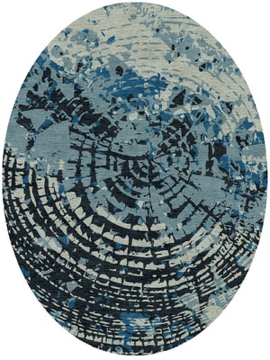 Dendrings Oval Hand Knotted Tibetan Wool custom handmade rug