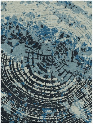 Dendrings Rectangle Hand Knotted Tibetan Wool custom handmade rug