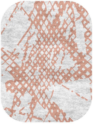 Diamond Slashes Oblong Hand Knotted Bamboo Silk custom handmade rug
