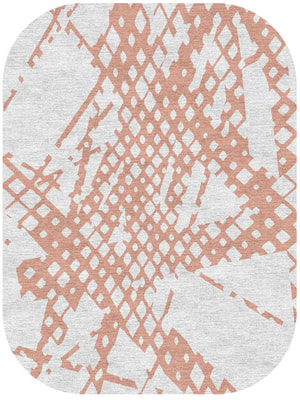 Diamond Slashes Oblong Hand Knotted Tibetan Wool custom handmade rug