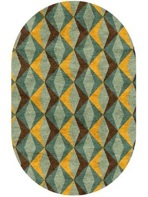 Diamond Waves Capsule Hand Knotted Bamboo Silk custom handmade rug
