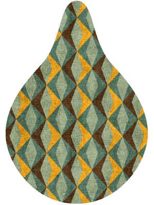 Diamond Waves Drop Hand Knotted Bamboo Silk custom handmade rug