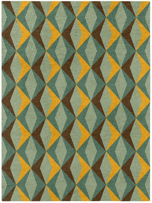 Diamond Waves Rectangle Hand Tufted Pure Wool custom handmade rug
