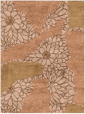 Dianthus Rectangle Hand Knotted Bamboo Silk custom handmade rug