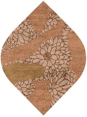 Dianthus Ogee Hand Tufted Bamboo Silk custom handmade rug