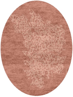 Dotted Stone Oval Hand Knotted Bamboo Silk custom handmade rug