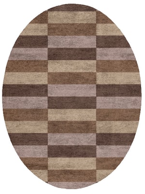 Dove Oval Flatweave Bamboo Silk custom handmade rug