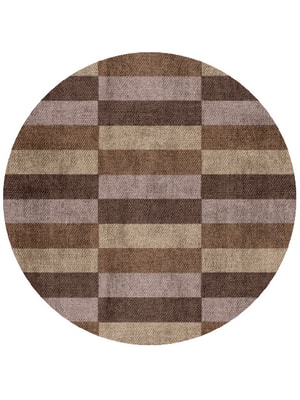 Dove Round Flatweave Bamboo Silk custom handmade rug