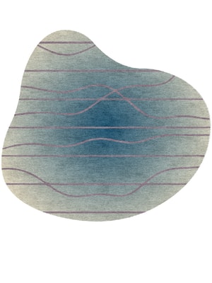 Edge Splash Hand Knotted Tibetan Wool custom handmade rug