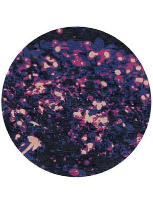Embers Round Hand Knotted Tibetan Wool custom handmade rug