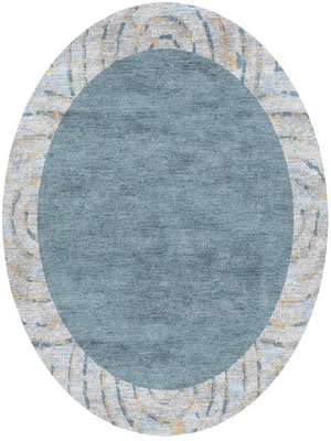 Ennui Oval Hand Knotted Bamboo Silk custom handmade rug