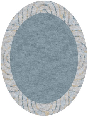 Ennui Oval Hand Knotted Tibetan Wool custom handmade rug