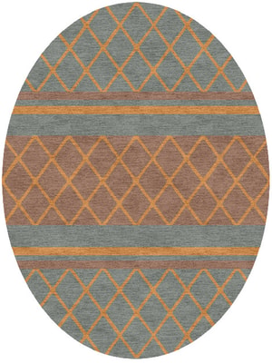 Entwine Oval Hand Knotted Tibetan Wool custom handmade rug