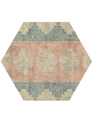 Eos Hexagon Hand Knotted Bamboo Silk custom handmade rug