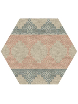 Eos Hexagon Hand Knotted Tibetan Wool custom handmade rug