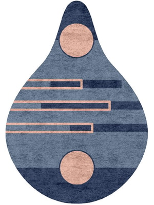 Equilibrium Drop Hand Tufted Bamboo Silk custom handmade rug