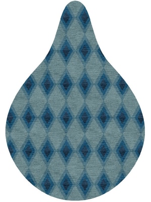 Eyelet Drop Hand Knotted Tibetan Wool custom handmade rug