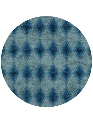 Eyelet Round Hand Knotted Bamboo Silk custom handmade rug