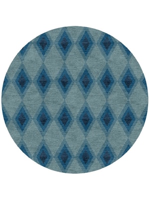 Eyelet Round Hand Knotted Tibetan Wool custom handmade rug
