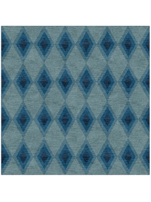 Eyelet Square Hand Knotted Tibetan Wool custom handmade rug