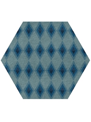 Eyelet Hexagon Hand Tufted Pure Wool custom handmade rug