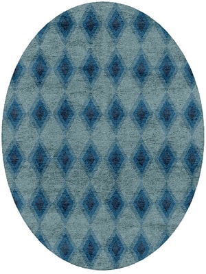 Eyelet Oval Hand Tufted Bamboo Silk custom handmade rug
