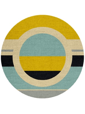 Factions Round Flatweave New Zealand Wool custom handmade rug