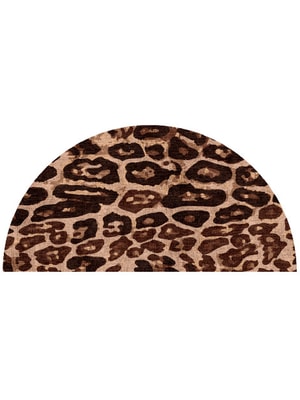 Fawn Spots Halfmoon Hand Knotted Bamboo Silk custom handmade rug