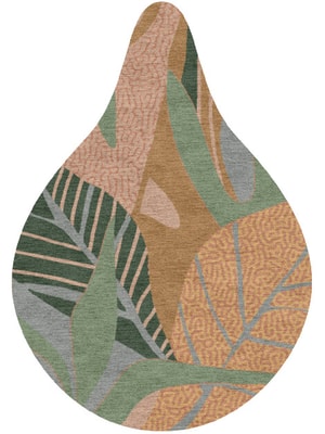 Ficus Drop Hand Knotted Tibetan Wool custom handmade rug