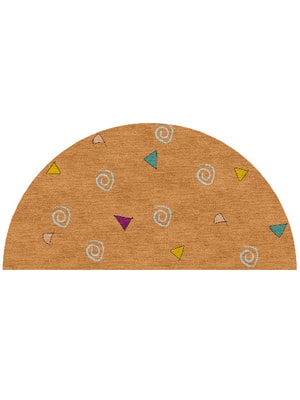 Fiesta Halfmoon Hand Knotted Tibetan Wool custom handmade rug