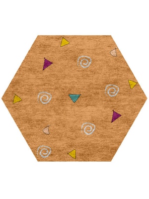 Fiesta Hexagon Hand Knotted Bamboo Silk custom handmade rug