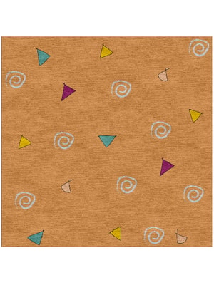 Fiesta Square Hand Knotted Tibetan Wool custom handmade rug