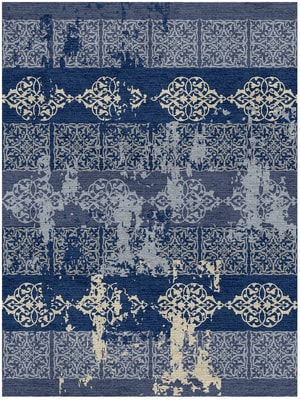 Fin Rectangle Hand Knotted Tibetan Wool custom handmade rug