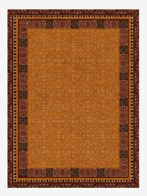 Fireflower Rectangle Hand Knotted Tibetan Wool custom handmade rug