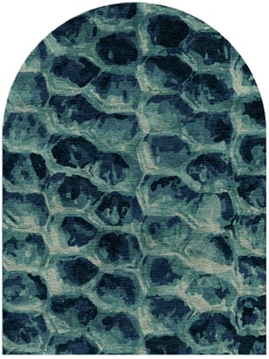 Fish Scales Arch Hand Knotted Bamboo Silk custom handmade rug