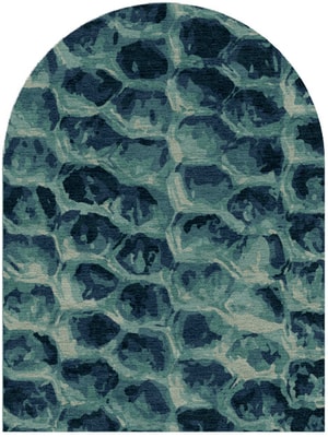 Fish Scales Arch Hand Knotted Tibetan Wool custom handmade rug
