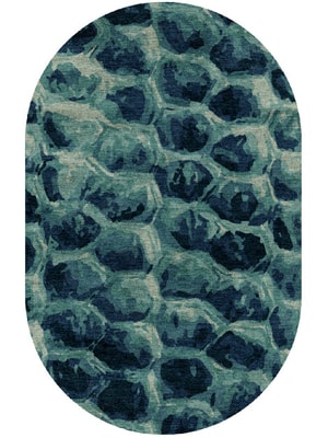 Fish Scales Capsule Hand Knotted Bamboo Silk custom handmade rug