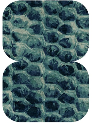 Fish Scales Eight Hand Knotted Bamboo Silk custom handmade rug