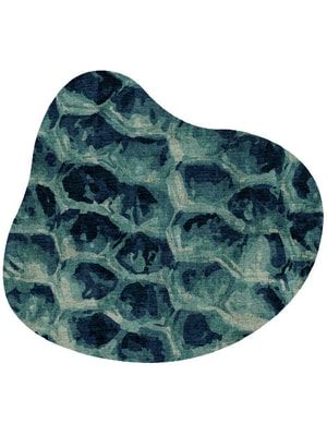 Fish Scales Splash Hand Knotted Bamboo Silk custom handmade rug