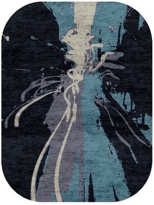 Flash Oblong Hand Knotted Bamboo Silk custom handmade rug