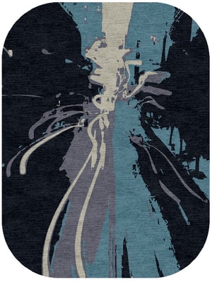 Flash Oblong Hand Knotted Tibetan Wool custom handmade rug