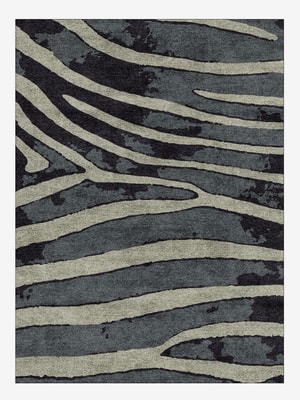 Flowy Stripes Rectangle Hand Knotted Bamboo Silk custom handmade rug