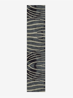 Flowy Stripes Runner Hand Knotted Bamboo Silk custom handmade rug