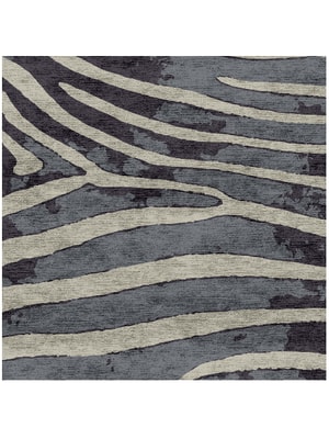 Flowy Stripes Square Hand Knotted Bamboo Silk custom handmade rug