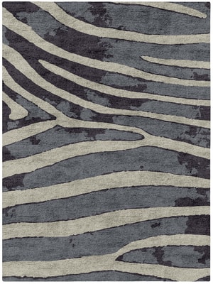 Flowy Stripes Rectangle Hand Tufted Bamboo Silk custom handmade rug